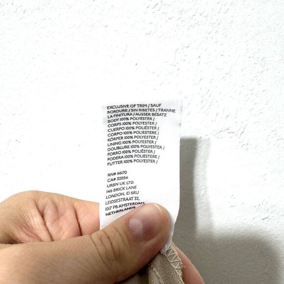 BHLDN Ruby Twist Halter Dress Satin Full Length Champagne Formal Wedding sz US 0 - Picture 9 of 16